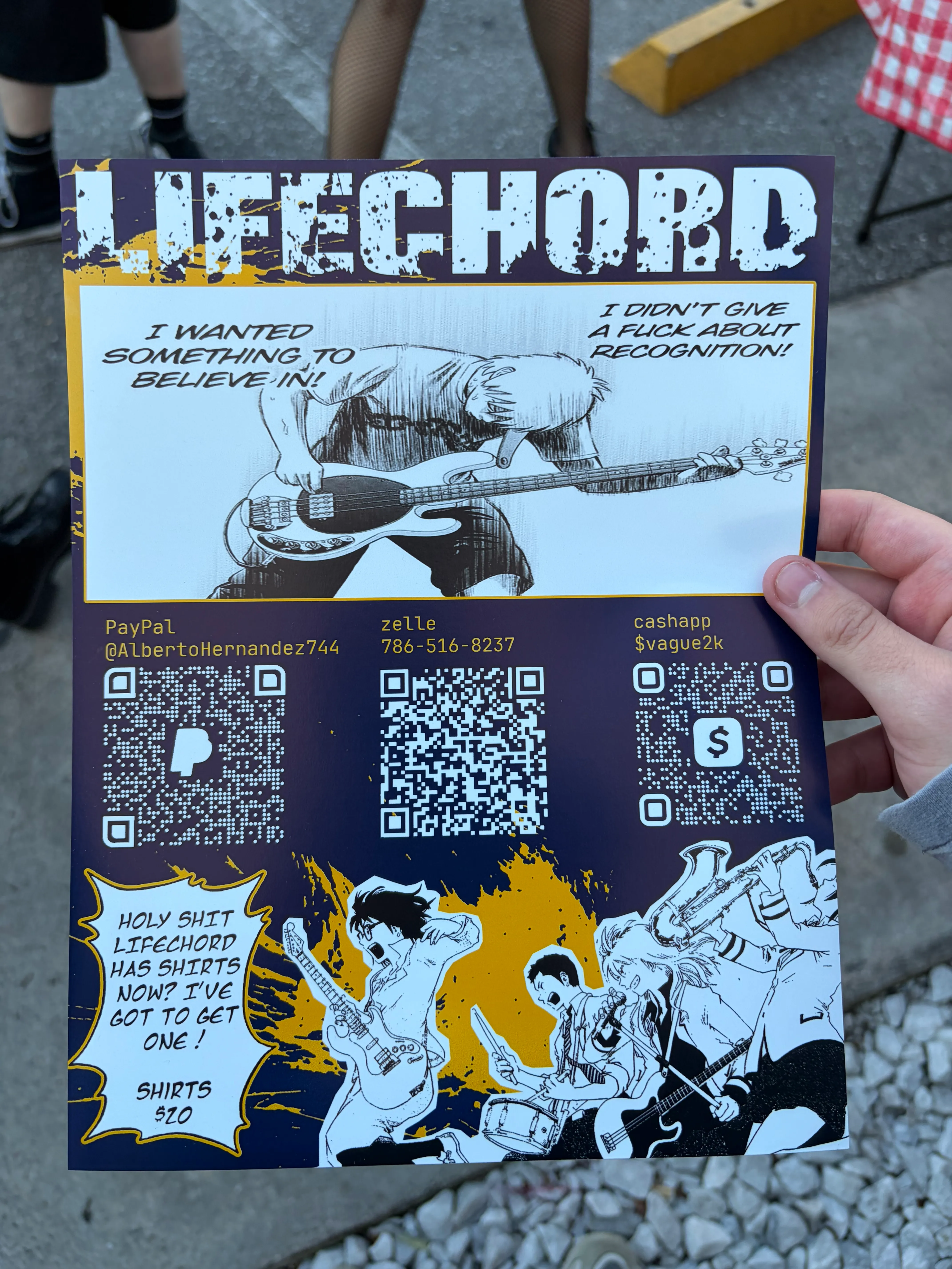 merch sheet